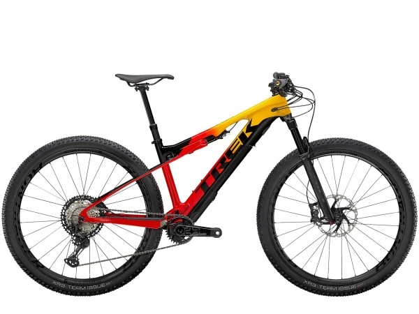 Trek E-Caliber 9.8 2022 Marigold/Radioactive Red/ Black 1 Trek E-Caliber 9.8 2022 Marigold/Radioactive Red/ Black